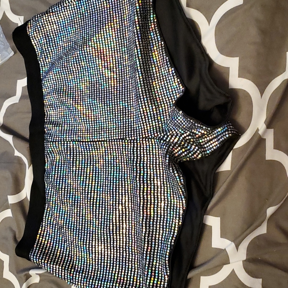 Holographic sequin shorts LG